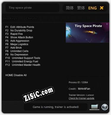 Tiny space pirate: Трейнер +12 [v1.5]