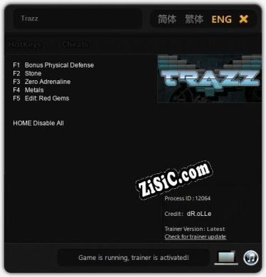 Trazz: Трейнер +5 [v1.1]