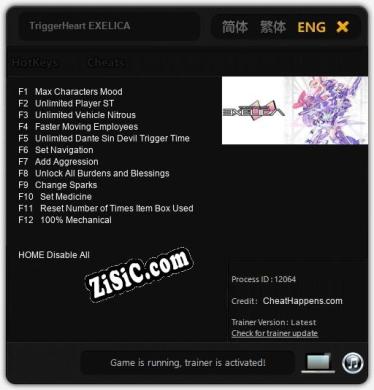 TriggerHeart EXELICA: Трейнер +12 [v1.5]