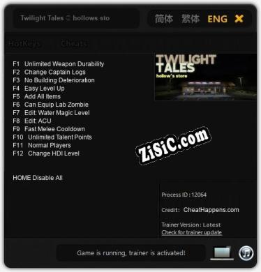 Трейнер для Twilight Tales ∣ hollows store [v1.0.6]