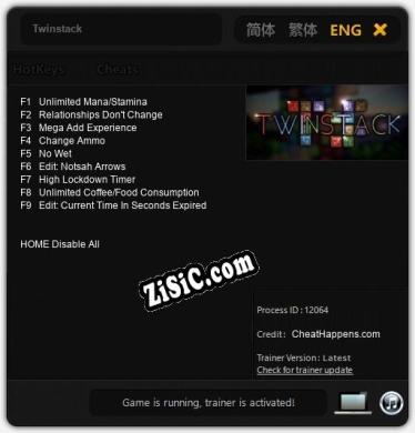 Twinstack: Читы, Трейнер +9 [CheatHappens.com]