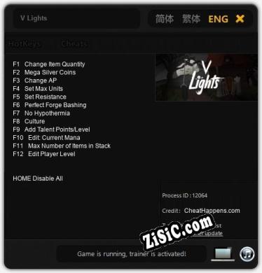 V Lights: Читы, Трейнер +12 [CheatHappens.com]
