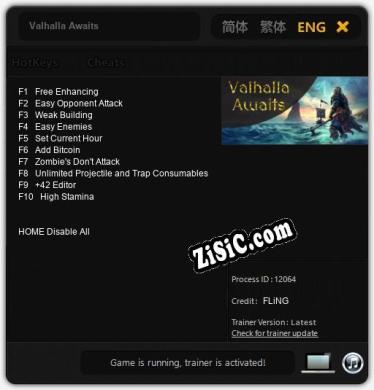 Трейнер для Valhalla Awaits [v1.0.3]
