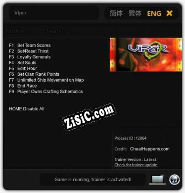 Трейнер для Viper [v1.0.6]
