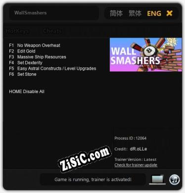 Трейнер для WallSmashers [v1.0.8]