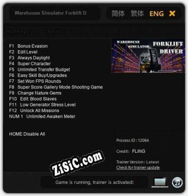 Warehouse Simulator Forklift Driver: Трейнер +13 [v1.6]
