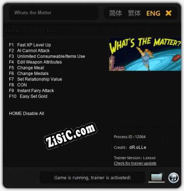 Whats the Matter: Трейнер +10 [v1.7]