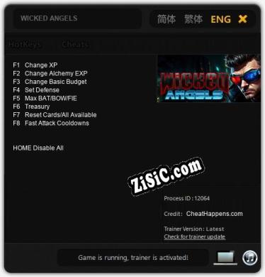 WICKED ANGELS: ТРЕЙНЕР И ЧИТЫ (V1.0.24)
