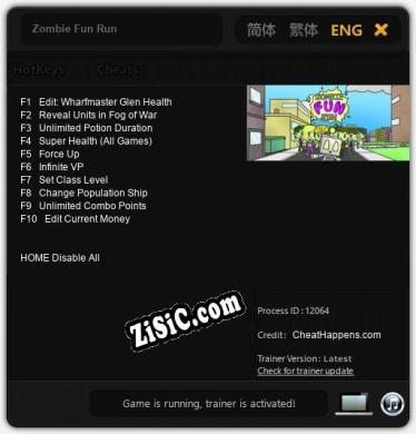 Трейнер для Zombie Fun Run [v1.0.5]